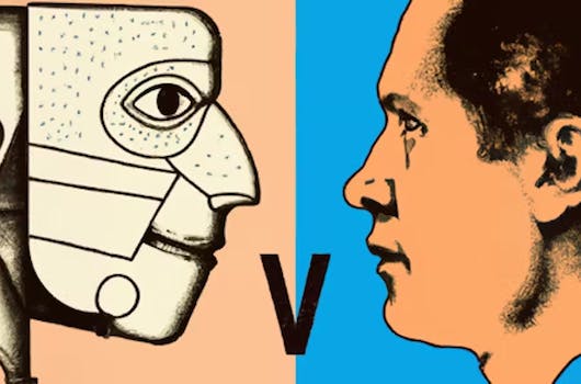 Robot face versus a human face - Jellyfish Blog
